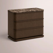 Liromelle Emperador Closed Nightstand — BROWN BRUSHED OAK / BROWN EMPERADOR MARBLE / 26