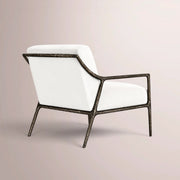 Caloria Slope Arm Chair — FORGED BRONZE / SNOW WHITE