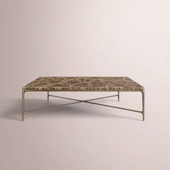 BROWN MARBLE-BRASS