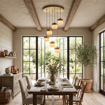 Elin Capped Alabaster Drum Pendant Light