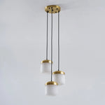 Elin Capped Alabaster Drum Pendant Light