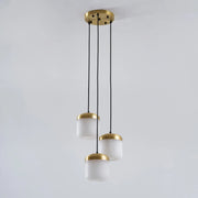Elin Capped Alabaster Drum Pendant Light