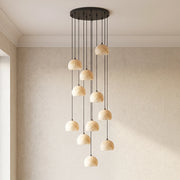 Ellery Alabaster Dome Cluster Chandelier