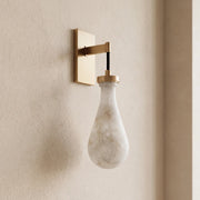 Elowen Alabaster Teardrop Wall Sconce