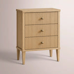 Luvoriel Reeded Closed Nightstand — GREIGE OAK / 20