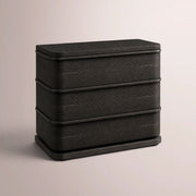 Liromelle Shagreen Closed Nightstand — EBONY SHAGREEN/BLACK BRUSHED OAK / 26