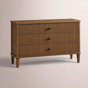 Luvoriel Reeded Closed Nightstand — BROWN OAK / 38