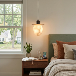 Faceted Alabaster Pendant Light — image 2