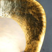 Forged Brass Alabaster Pebble Wall Lamp