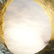 Forged Brass Alabaster Pebble Wall Lamp