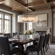 Aura Round Glass Chandelier 27”D 32“D