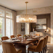 Aura Round Glass Chandelier 27”D 32“D