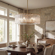 Aura Round Glass Chandelier 27”D 32“D