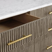 Favera Nine-Drawer Dresser — SMOKE / CARRARA
