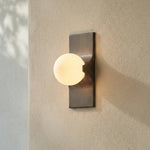 Geo Bar Alabaster Globe Wall Sconce