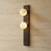 Geo Bar Alabaster Globe Wall Sconce