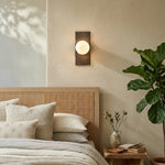 Geo Bar Alabaster Globe Wall Sconce