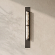 Geo Columnar Linear Alabaster Wall Sconce