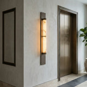Geo Columnar Linear Alabaster Wall Sconce