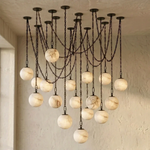 Alabaster Spherical Chain Chandelier