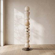 Geometric Alabaster Sculptural Floor Lamp — image 11