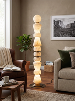 Geometric Alabaster Sculptural Floor Lamp — image 8