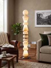 Geometric Alabaster Sculptural Floor Lamp — image 8
