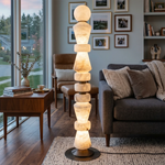 Geometric Alabaster Sculptural Floor Lamp — image 6