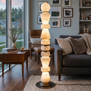 Geometric Alabaster Sculptural Floor Lamp — image 6