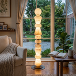 Geometric Alabaster Sculptural Floor Lamp — image 2