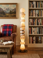Geometric Alabaster Sculptural Floor Lamp — image 7