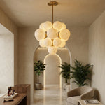 Grape Cluster Alabaster Spherical Chandelier — image 4