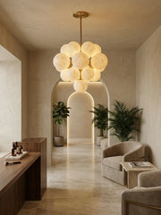 Grape Cluster Alabaster Spherical Chandelier — image 9