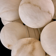 Grape-Shaped Alabaster Cluster Chandelier