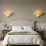 Half-Moon Rare Alabaster Art Wall Lamp
