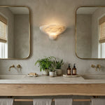 Half-Moon Rare Alabaster Art Wall Lamp