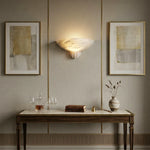 Half-Moon Rare Alabaster Art Wall Lamp