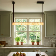 Halia Alabaster Linear Tube Chandelier