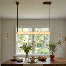 Halia Alabaster Linear Tube Chandelier