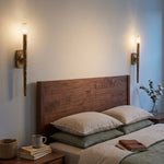 Hammered Torch Alabaster Wall Light