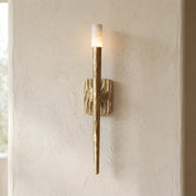 Hammered Torch Alabaster Wall Light