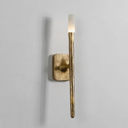 Hammered Torch Alabaster Wall Light