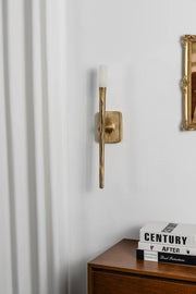 Hammered Torch Alabaster Wall Light