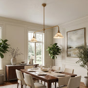 Harlowe Alabaster Two-Light Pendant Light