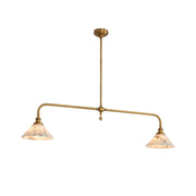 Harlowe Alabaster Two-Light Pendant Light