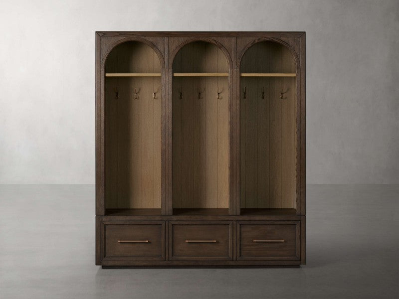 Haven Triple Entryway Cabinet in Oak 70"W