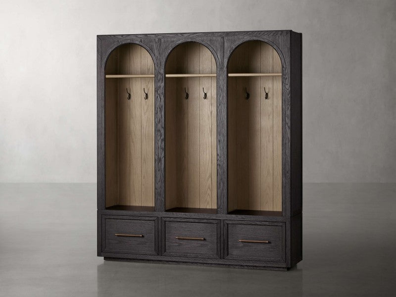 Haven Triple Entryway Cabinet in Oak 70"W