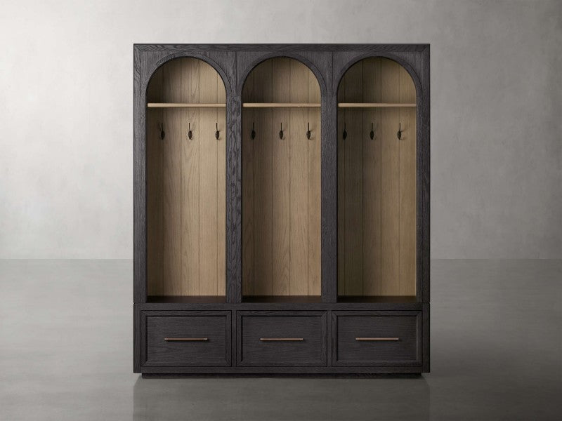 Haven Triple Entryway Cabinet in Oak 70"W