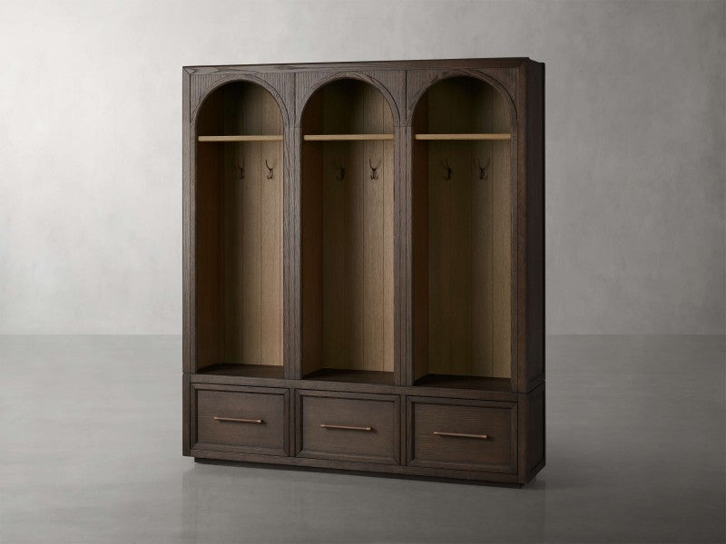 Haven Triple Entryway Cabinet in Oak 70"W