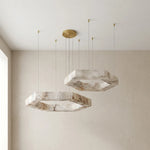 Hexagonal Alabaster Chandelier